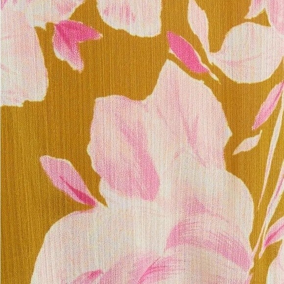 NWT Likely Dress Olive Green Pink Floral Hadi Long Sleeved Ruffled Dress Size 8 - Picture 12 of 15